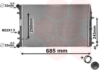 VAN WEZEL radiatorius, variklio aušinimas 76002008